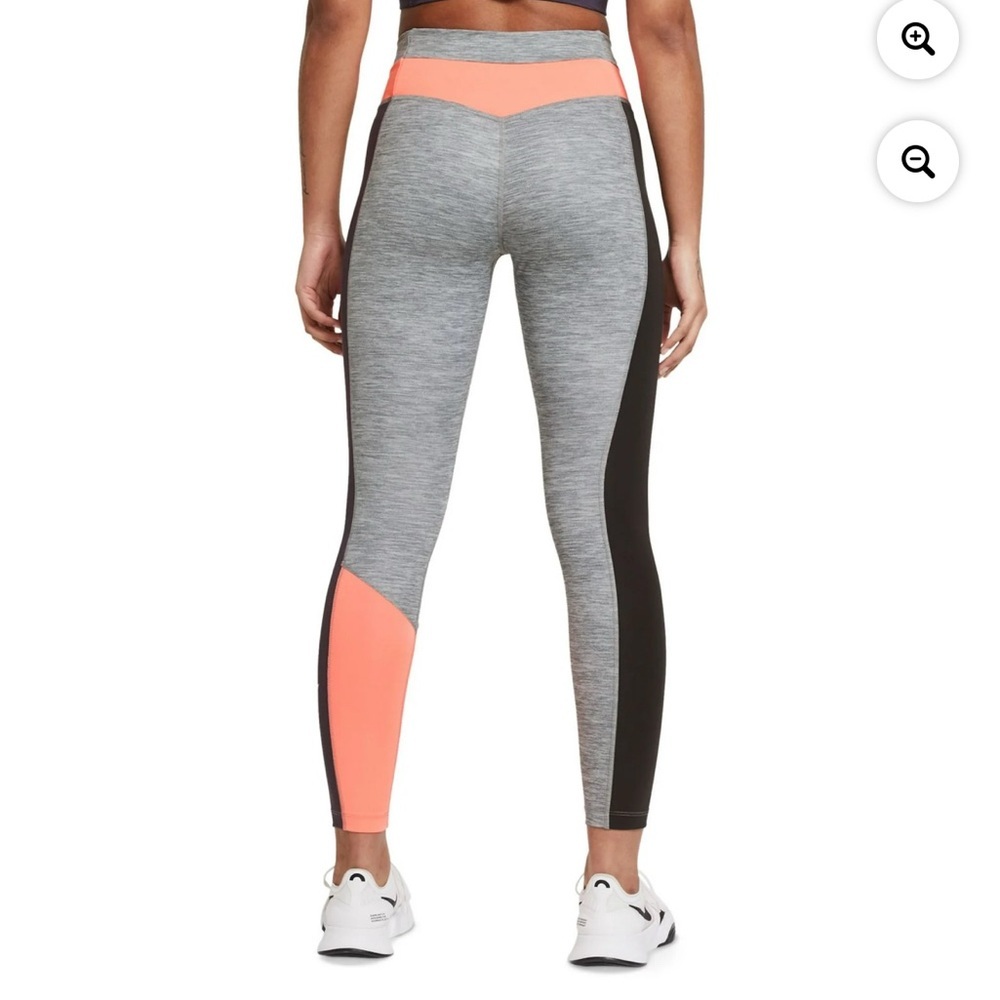 Nike Dri-Fit Colorblock Leggings - Gray, Black, Purple and Pink - Picture 9 of 9